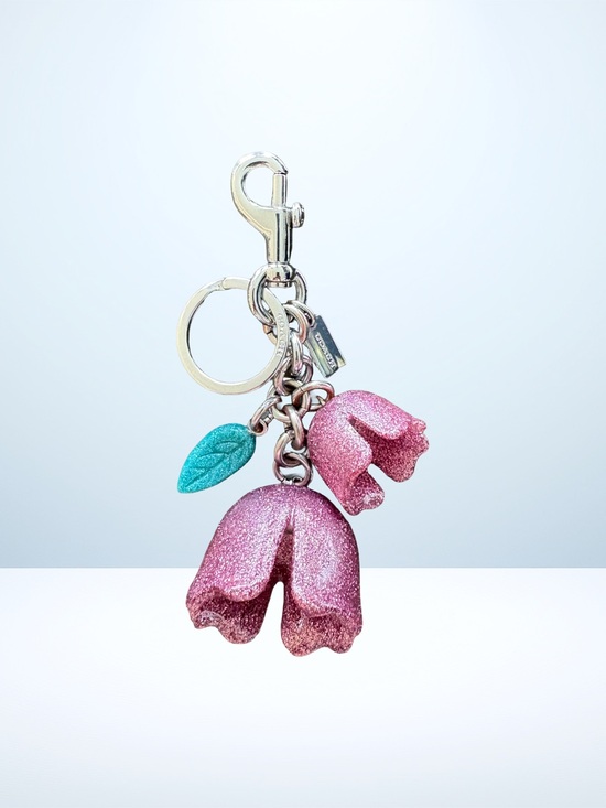 Coach Accessories - Coach Tea Rose Bag Charm - Pink Glitter